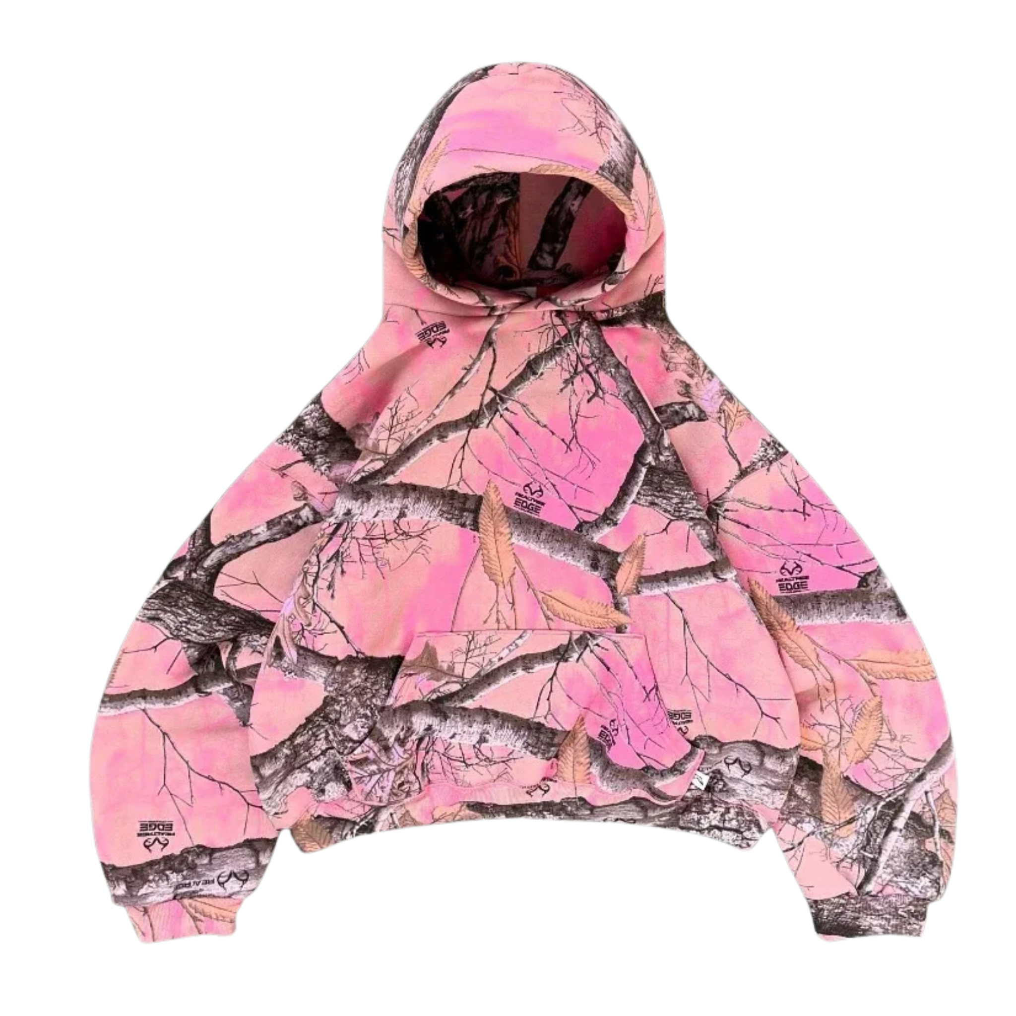 Pink Camo Print Hoodie