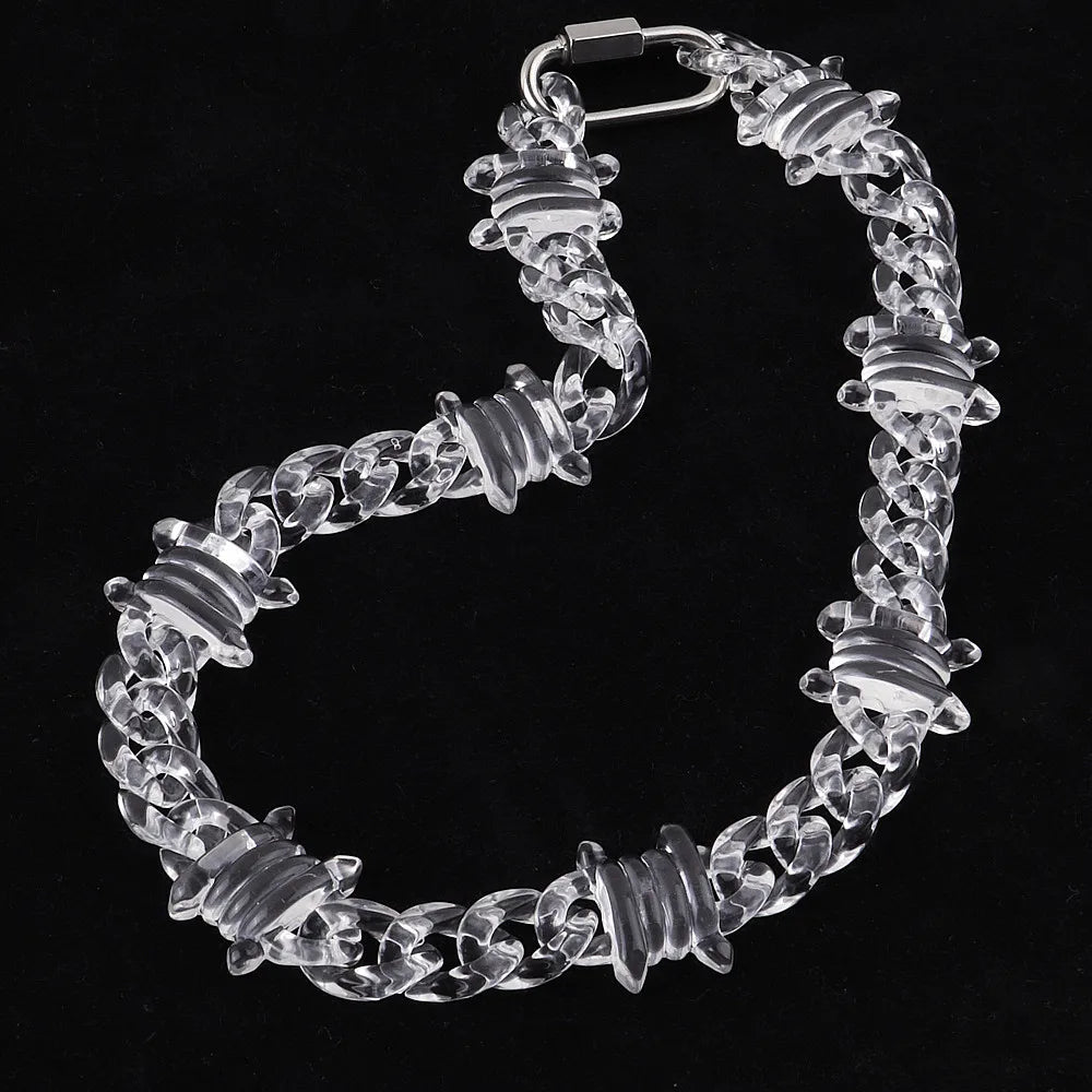 Acrylic Thorns Chain Necklace
