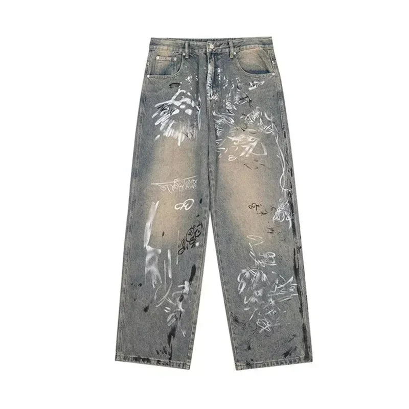 Graffiti Distressed Jeans