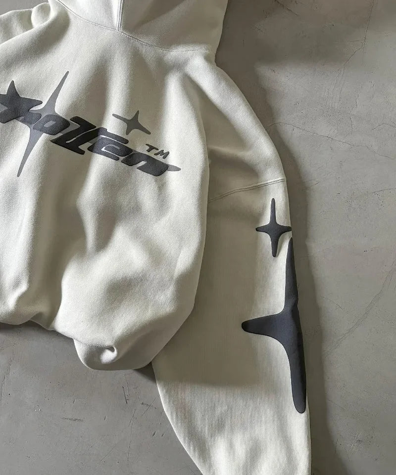 Oversized Puff Print Hoodie