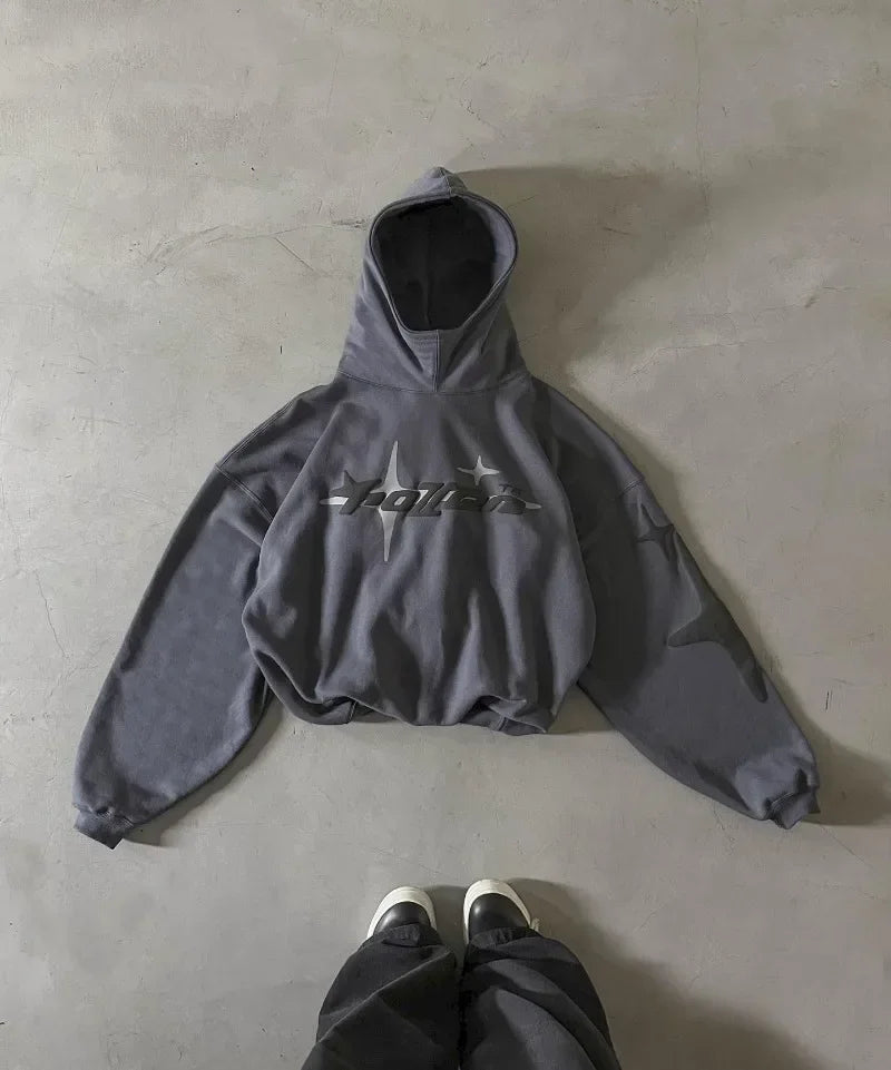 Oversized Puff Print Hoodie