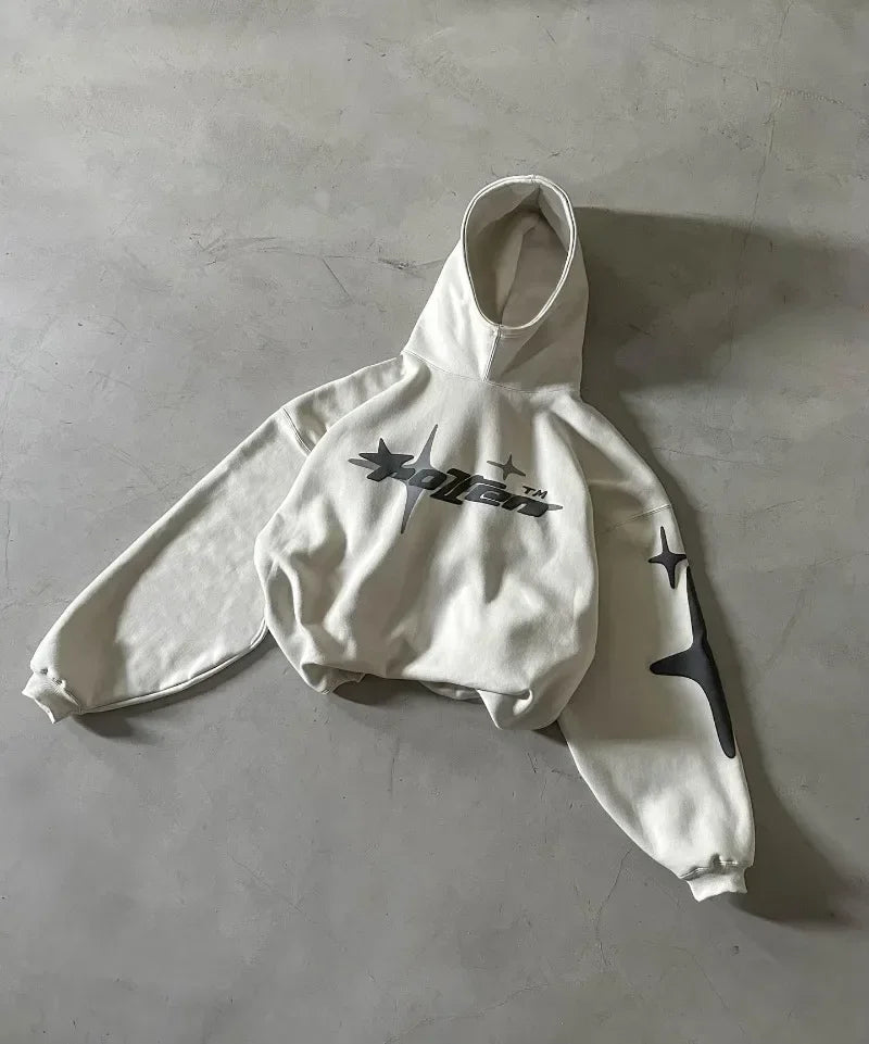Oversized Puff Print Hoodie