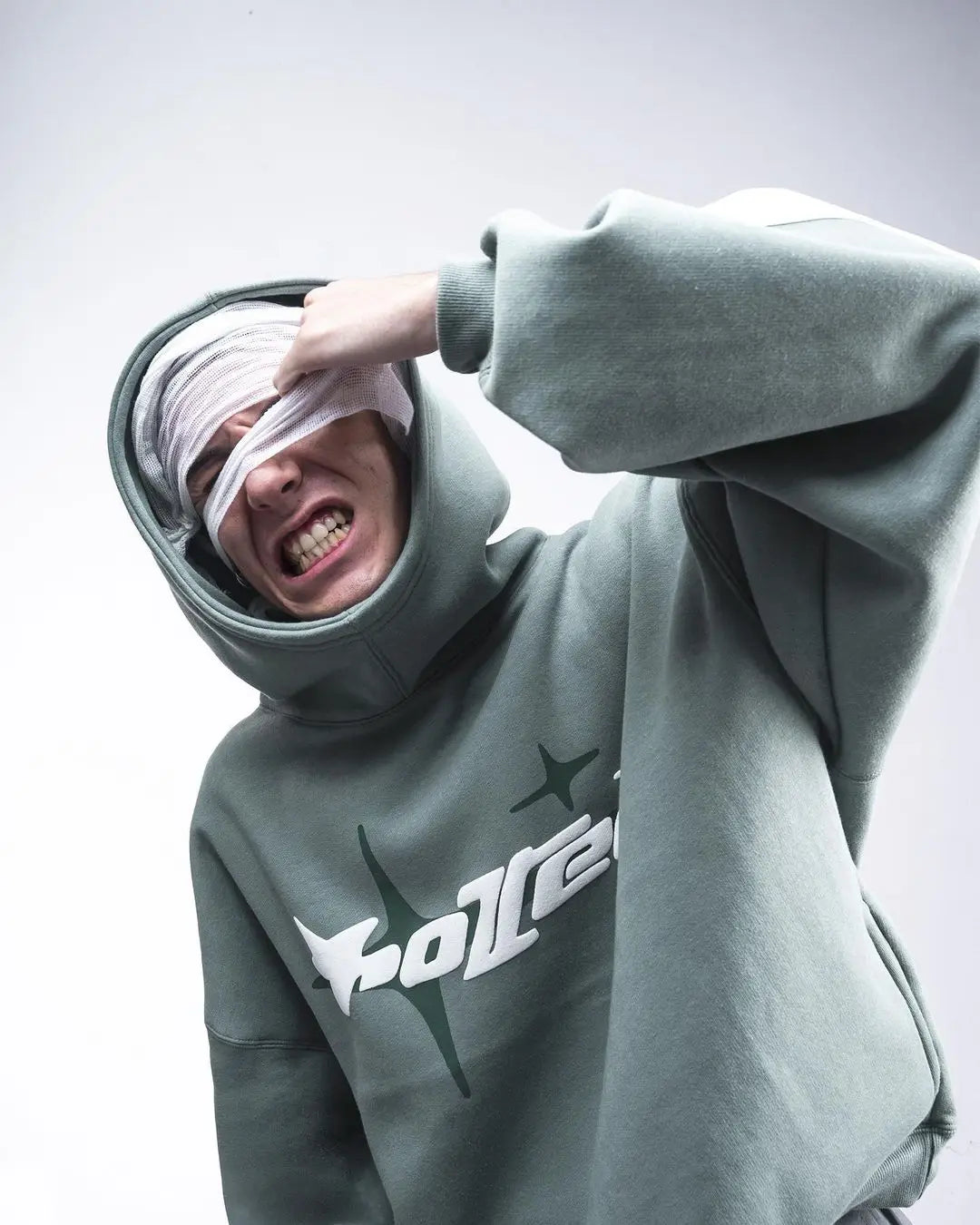 Oversized Puff Print Hoodie