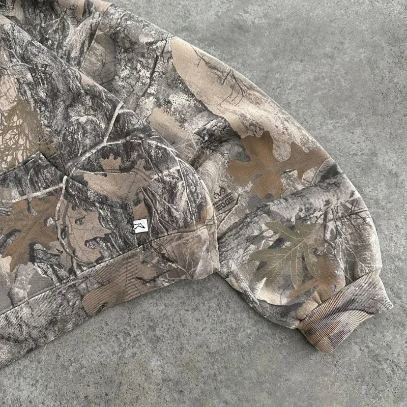 Regular Fit Camo Printed Hoodie