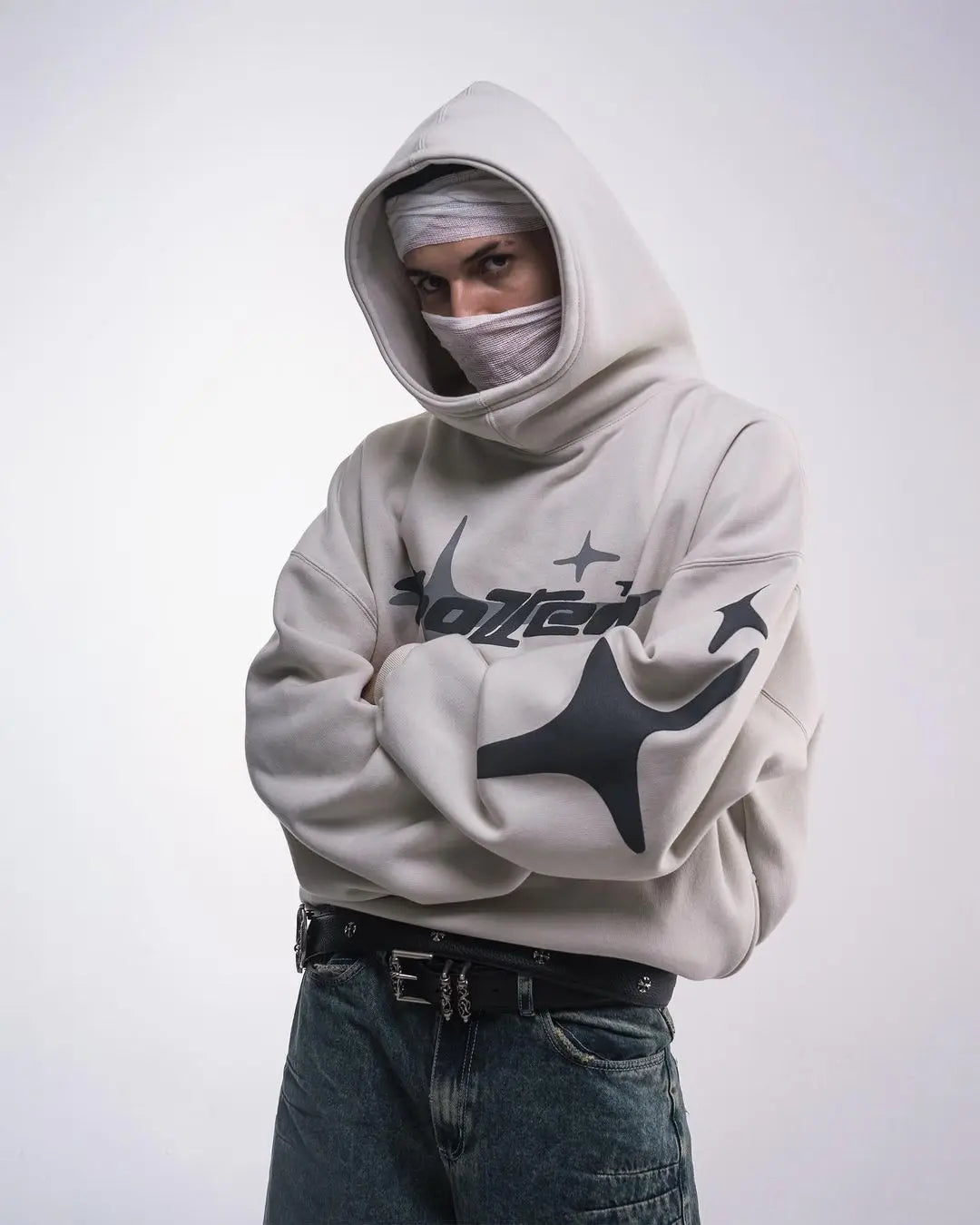 Oversized Puff Print Hoodie