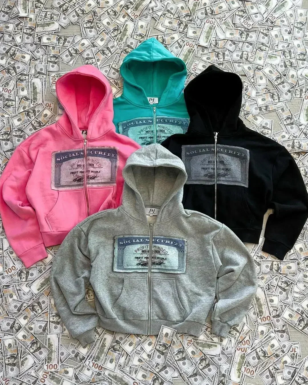 Distressed Print Hoodie