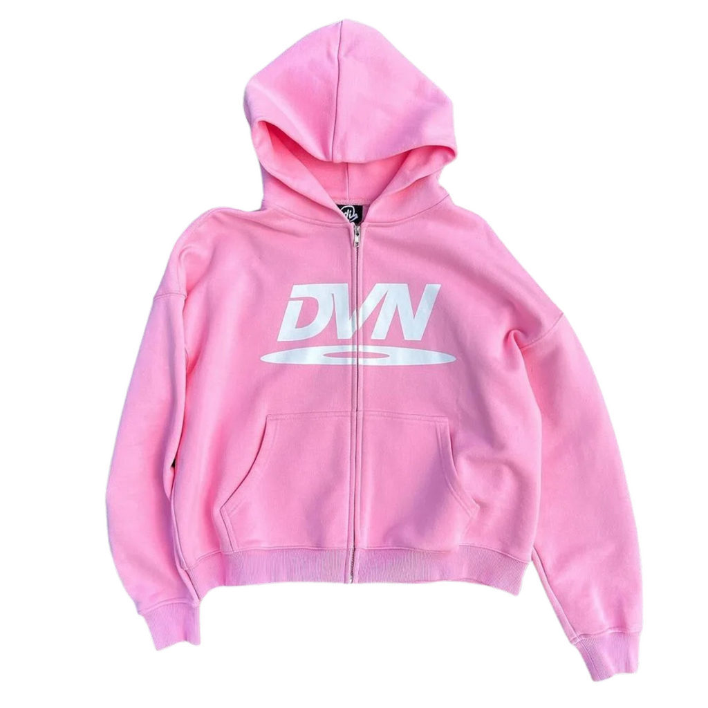 Unisex Printed Zip-Up Hoodie