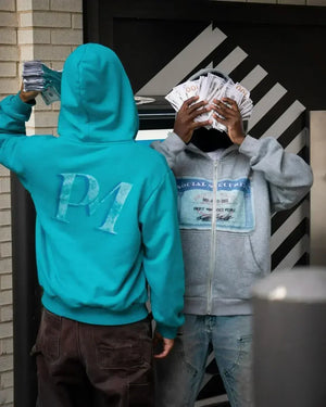 Distressed Print Hoodie