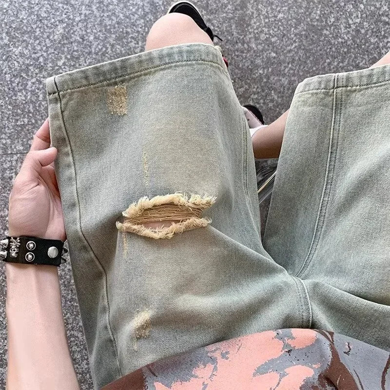 Distressed Jean Shorts