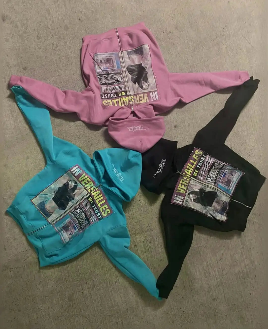 Distressed Print Hoodie