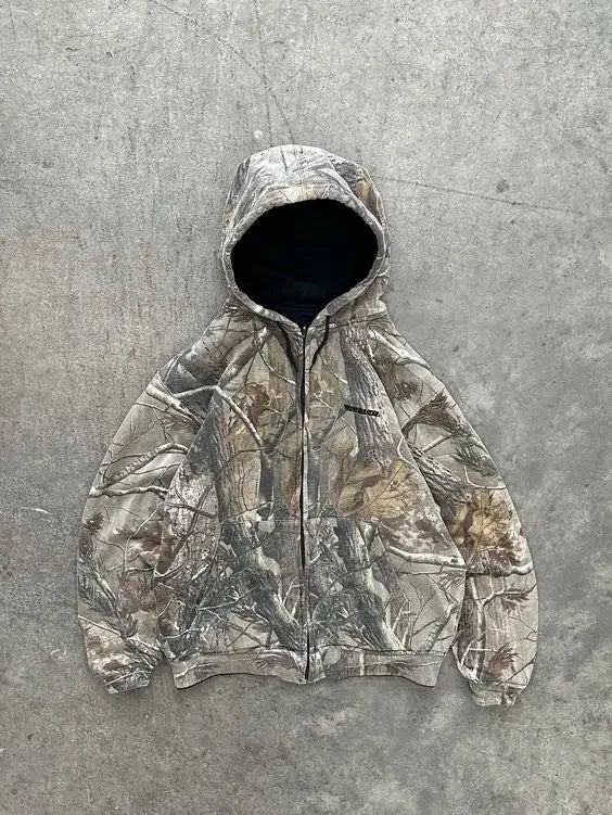 Regular Fit Camo Printed Hoodie