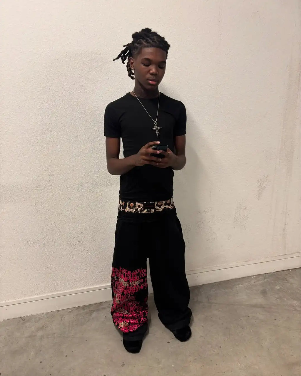 Letter Print Sagging Pants