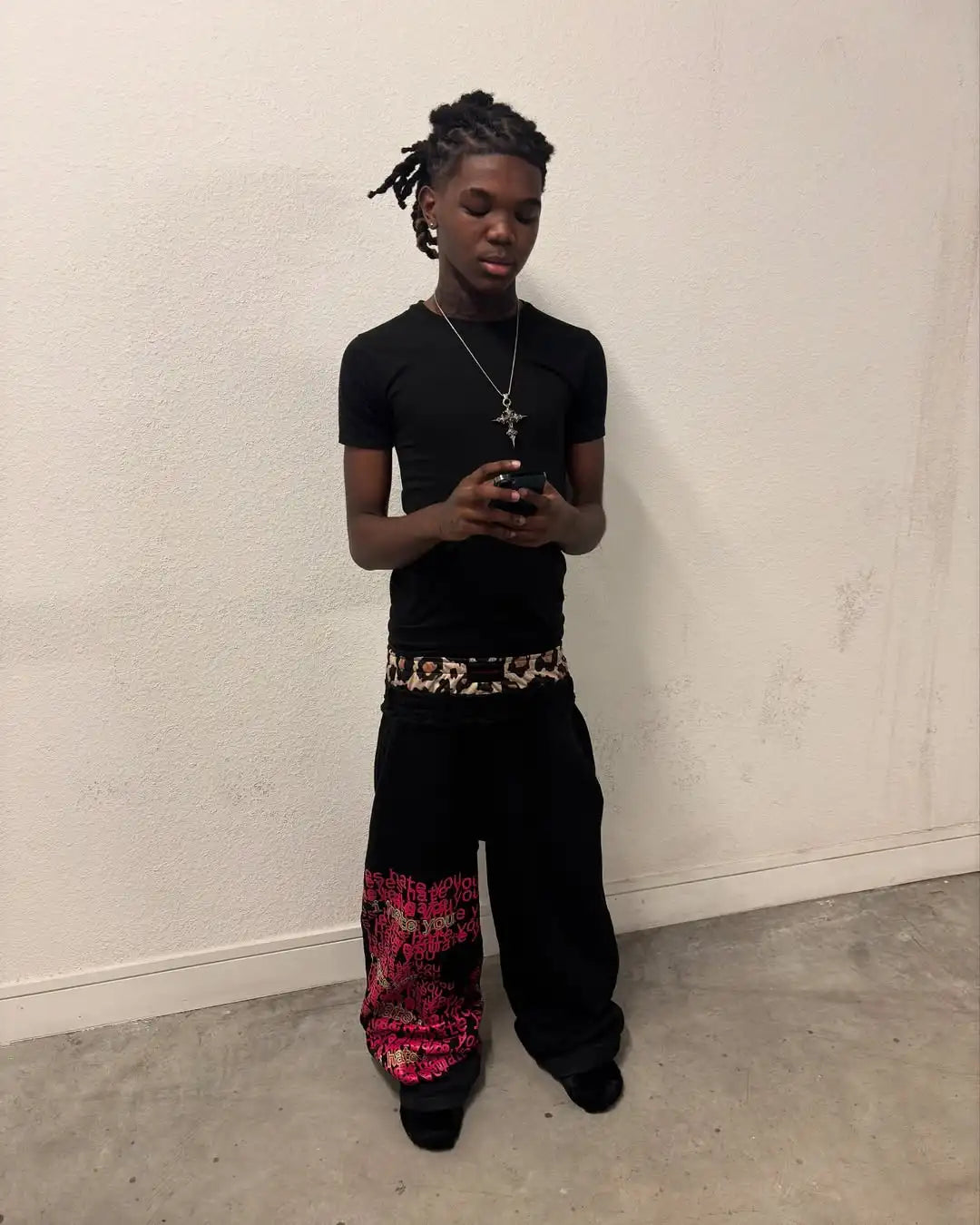 Letter Print Sagging Pants