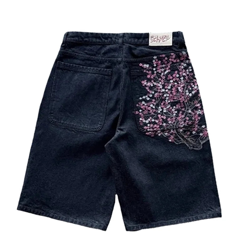 Cherry Blossom Jean Shorts