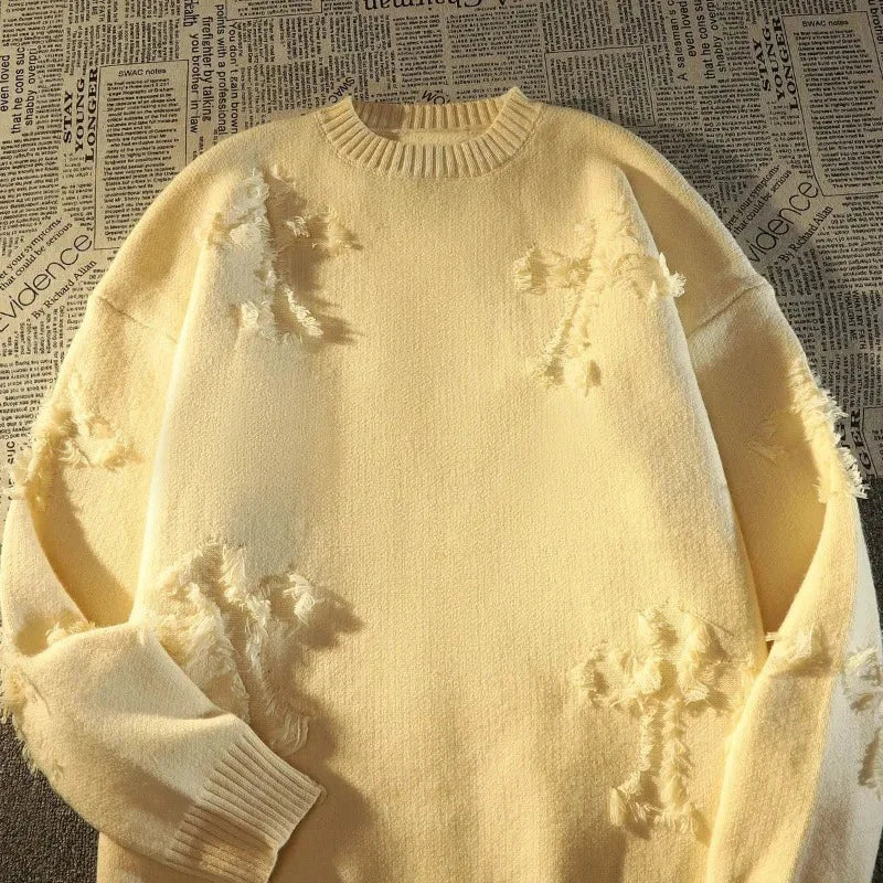 Distressed Knitted Sweater