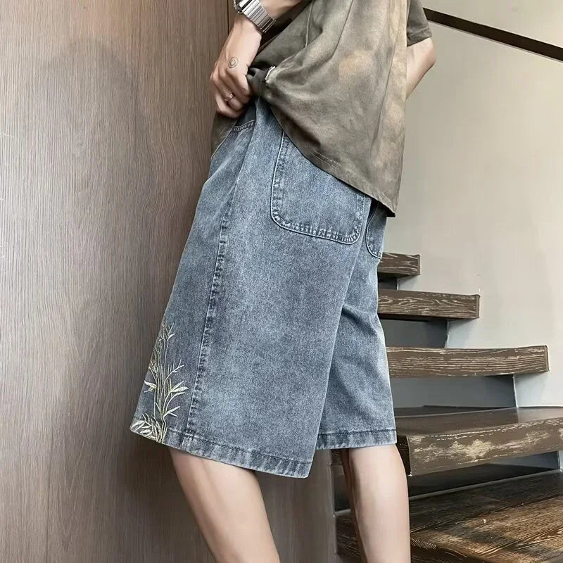 Embroidered Baggy Jorts