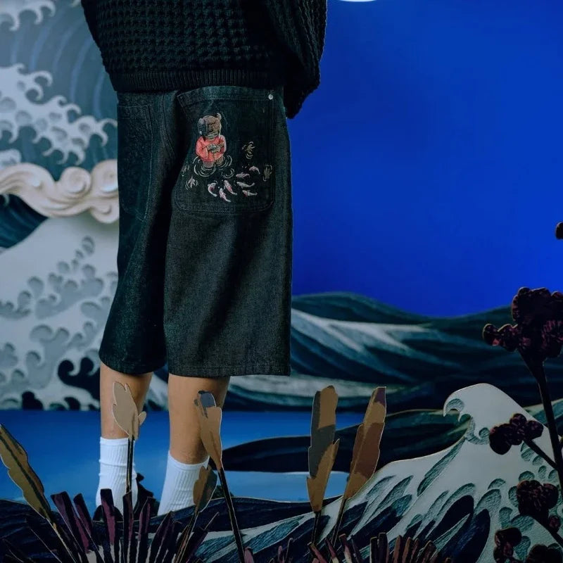 Cherry Blossom Jean Shorts