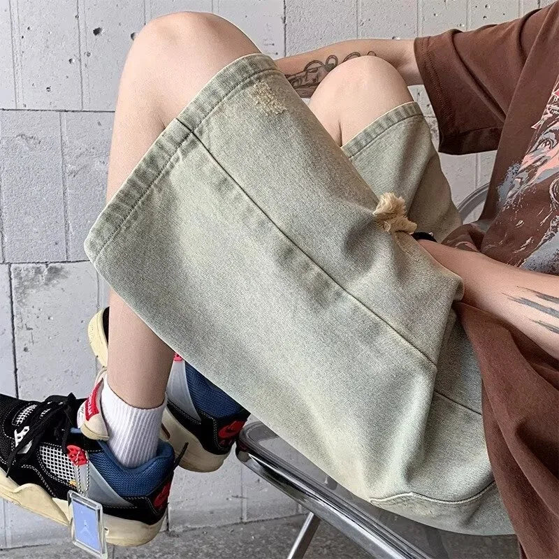 Distressed Jean Shorts