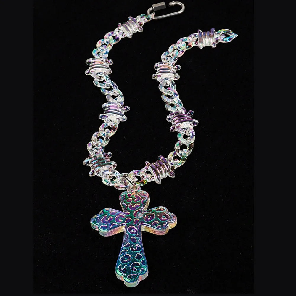 Acrylic Cross Necklace