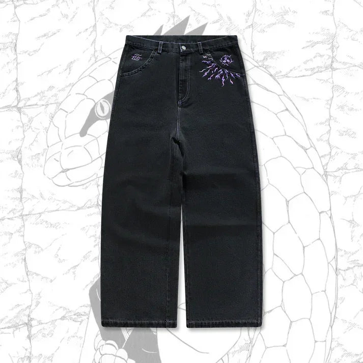 Anime Inspired Wide Leg Jeans