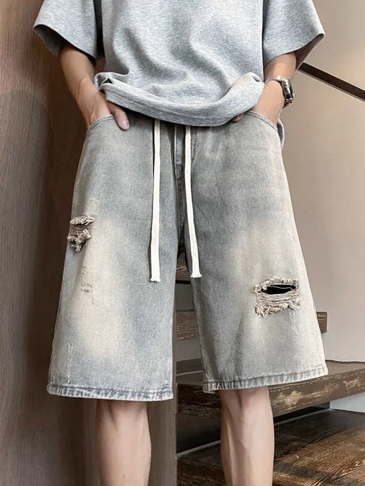 Distressed Jean Shorts