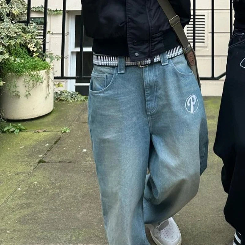 Printed Wide Leg Jeans