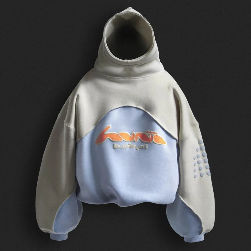 Oversized Puff Print Hoodie