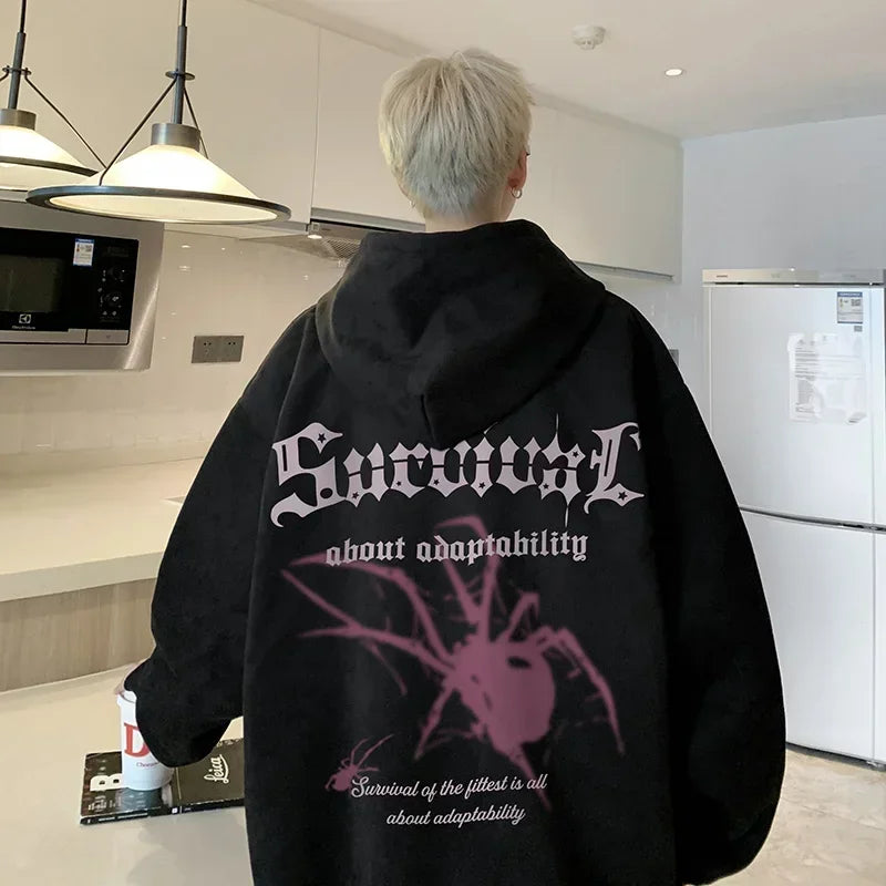 Spider Print Hoodie