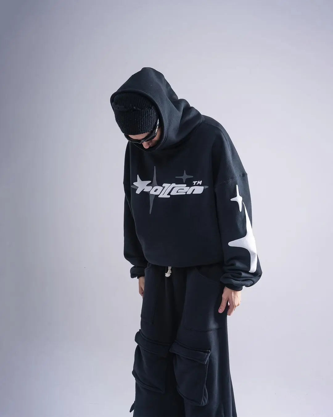 Oversized Puff Print Hoodie