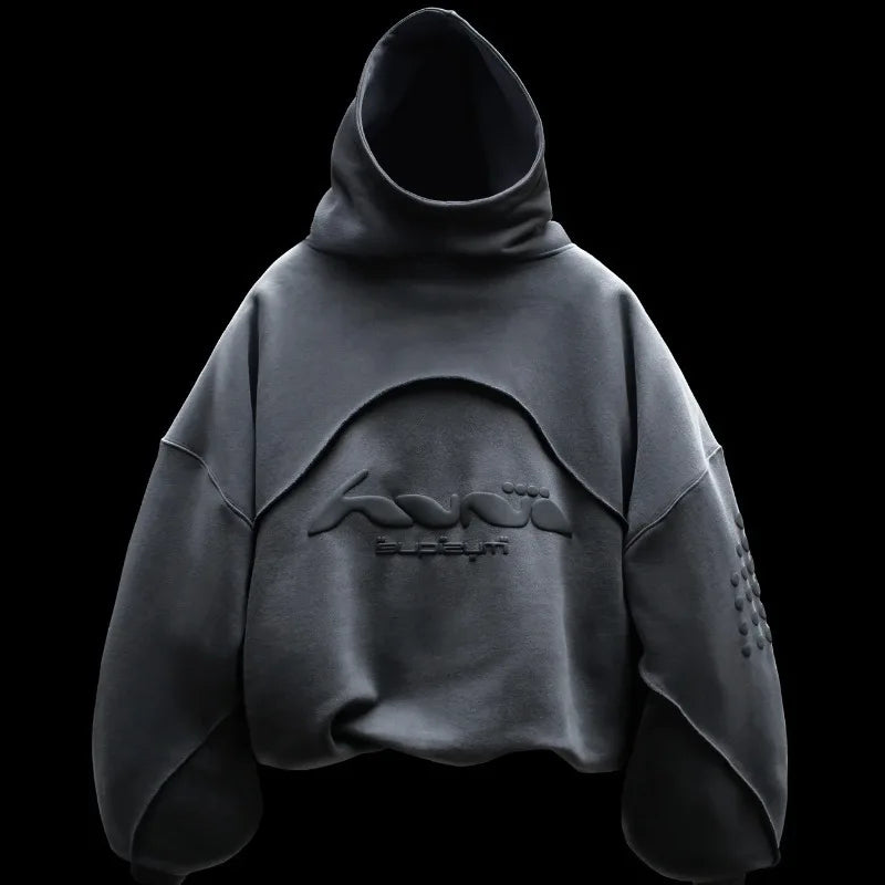 Oversized Puff Print Hoodie