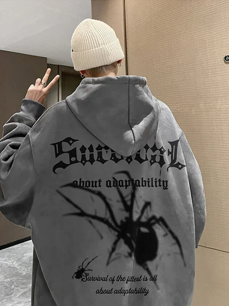 Spider Print Hoodie