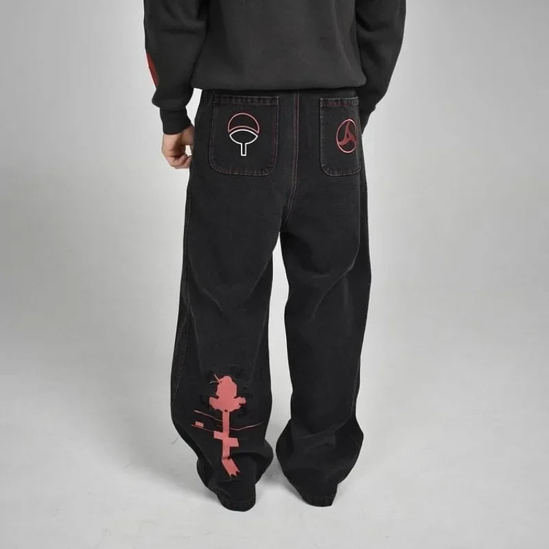 Anime Inspired Wide Leg Jeans