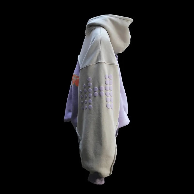 Oversized Puff Print Hoodie