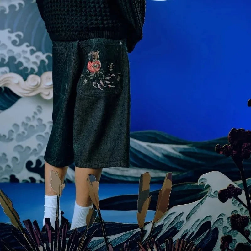 Cherry Blossom Jean Shorts