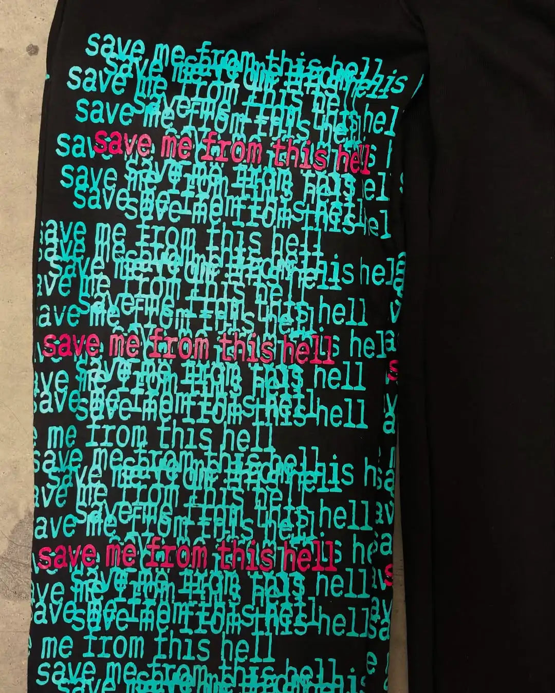 Letter Print Sagging Pants