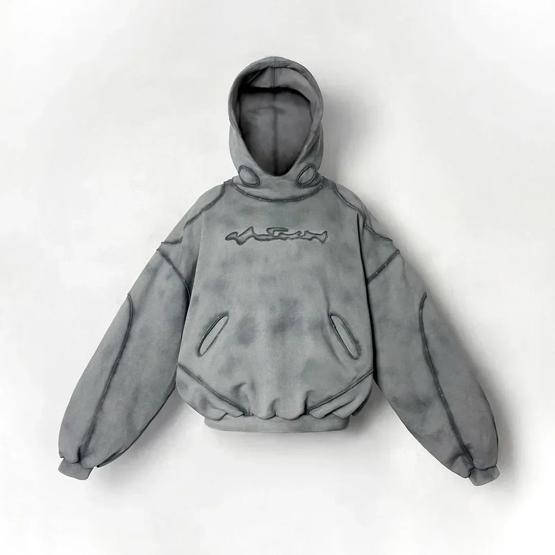 Faded Puff Print Hoodie
