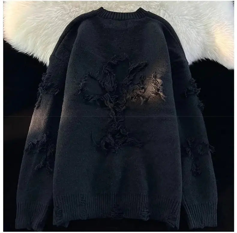 Distressed Knitted Sweater