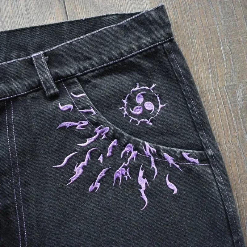 Anime Inspired Wide Leg Jeans