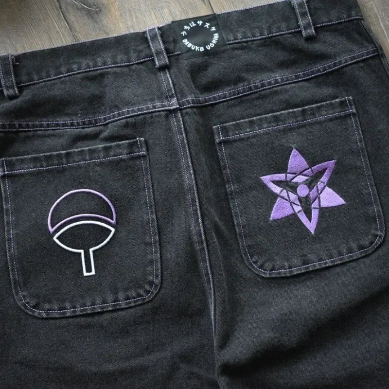 Anime Inspired Wide Leg Jeans