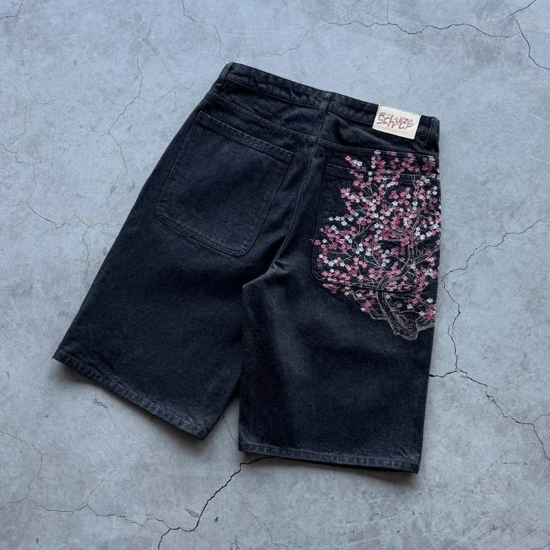 Cherry Blossom Jean Shorts