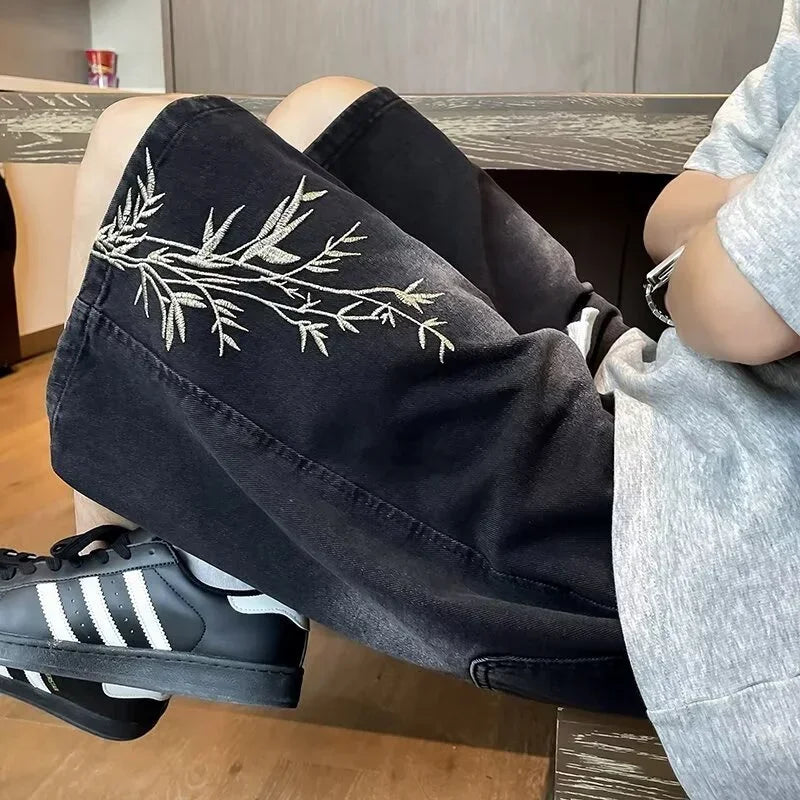 Embroidered Baggy Jorts