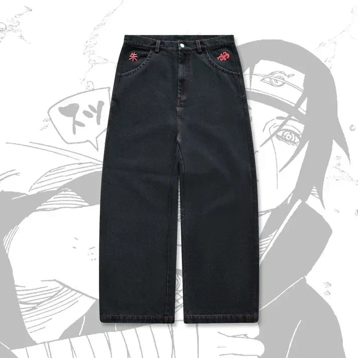 Anime Inspired Wide Leg Jeans