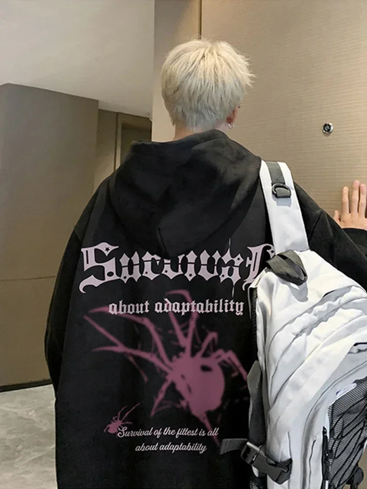 Spider Print Hoodie