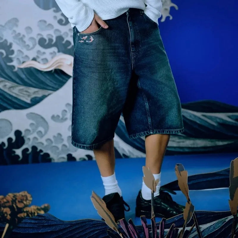 Cherry Blossom Jean Shorts