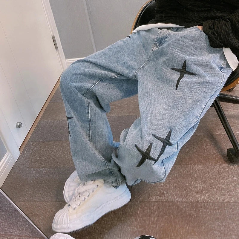 Regular Fit Printed Jeans