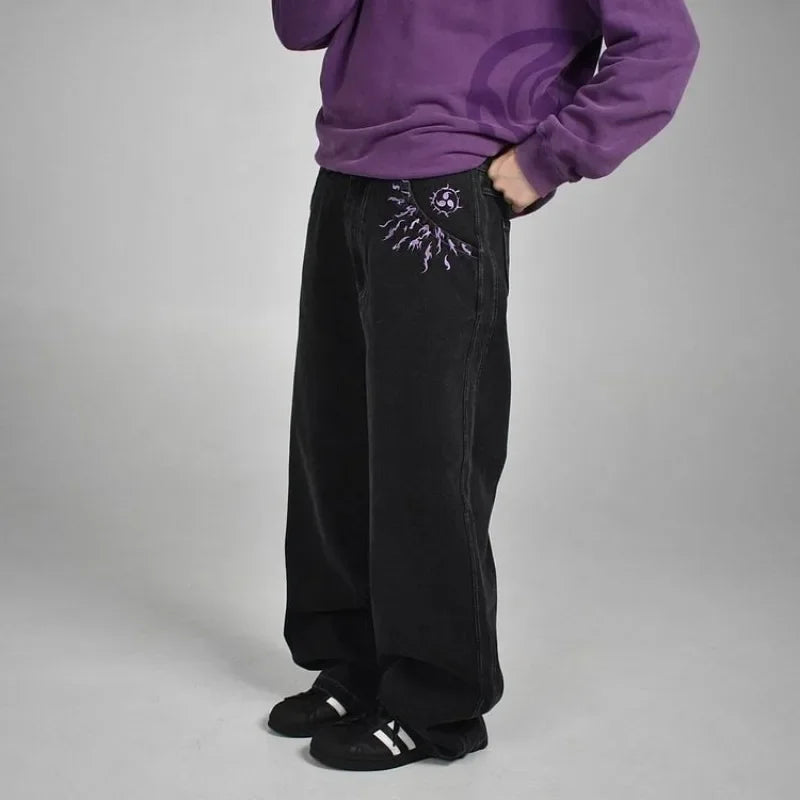Anime Inspired Wide Leg Jeans