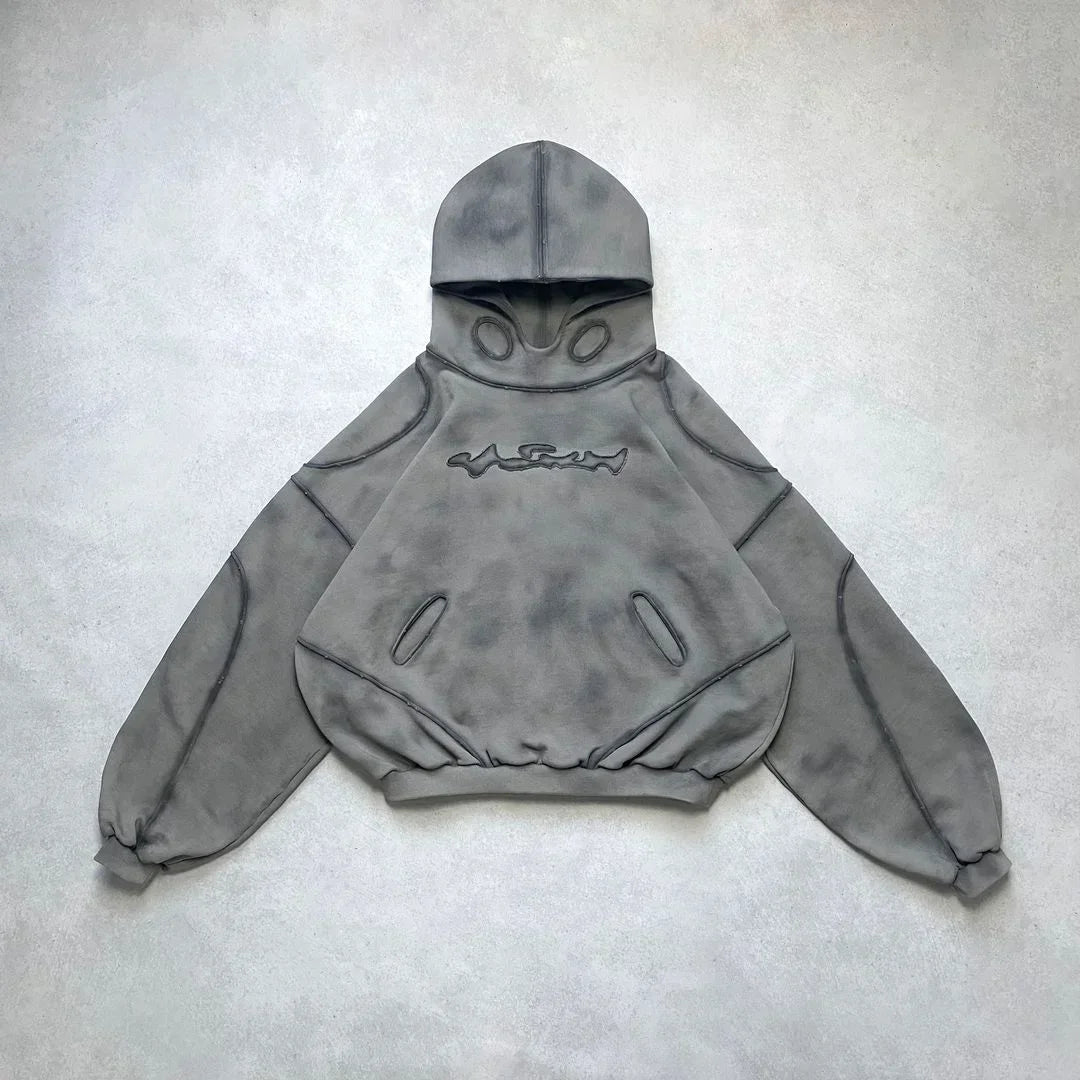 Faded Puff Print Hoodie