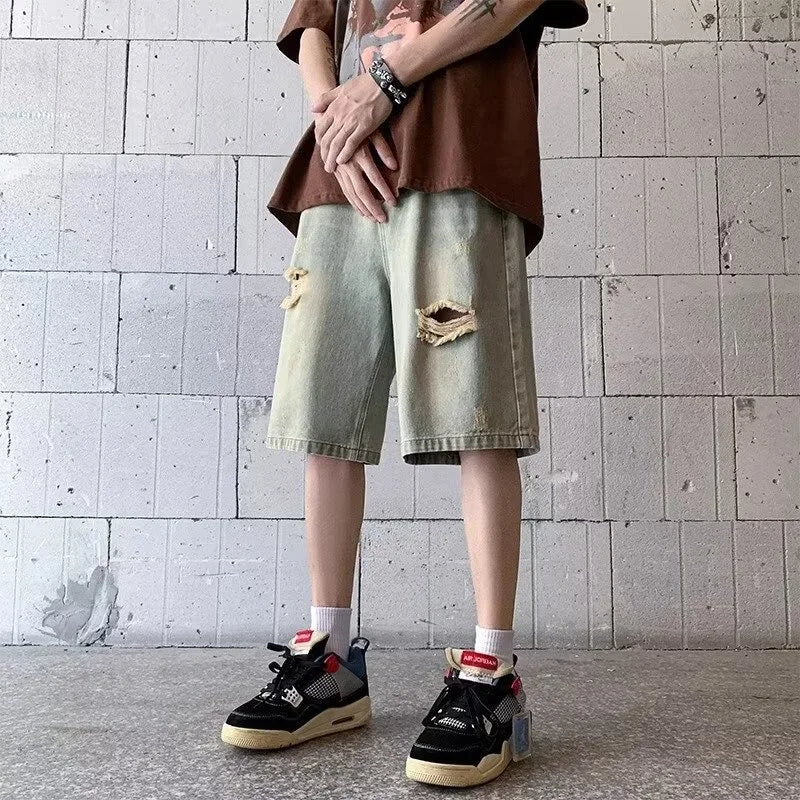Distressed Jean Shorts