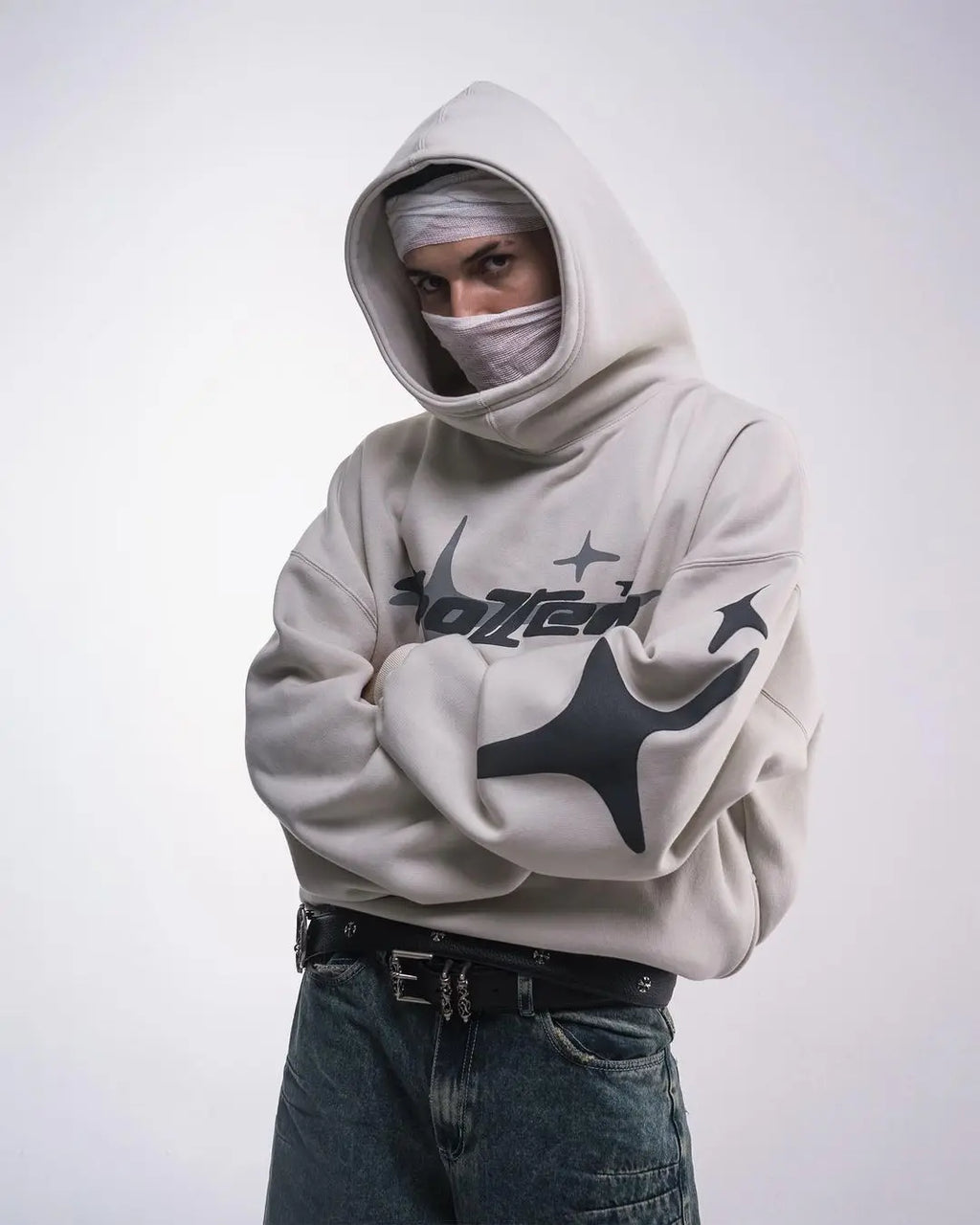 Oversized Puff Print Hoodie