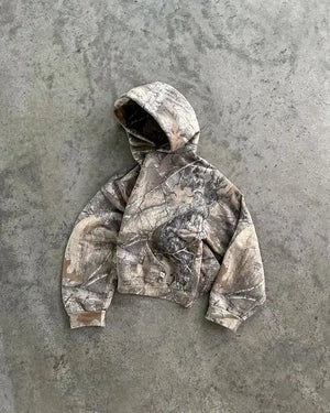 Regular Fit Camo Printed Hoodie